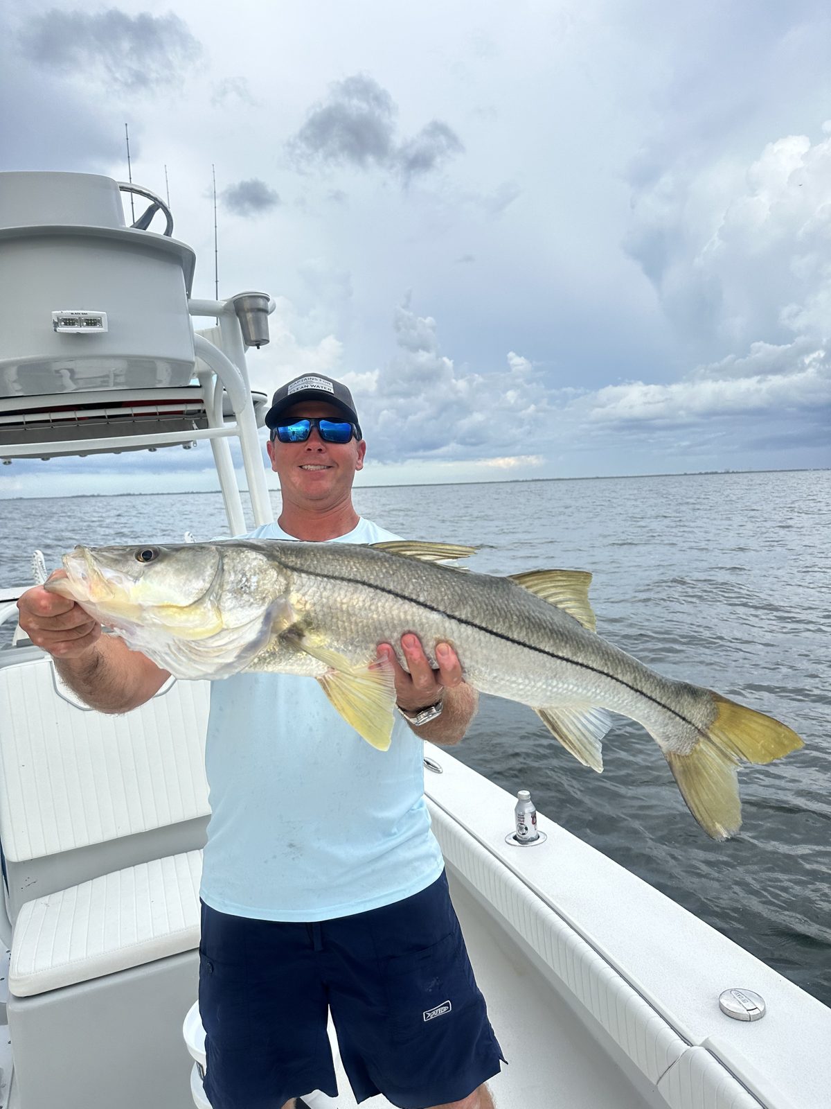 Snook held up under stormy Gulf clouds